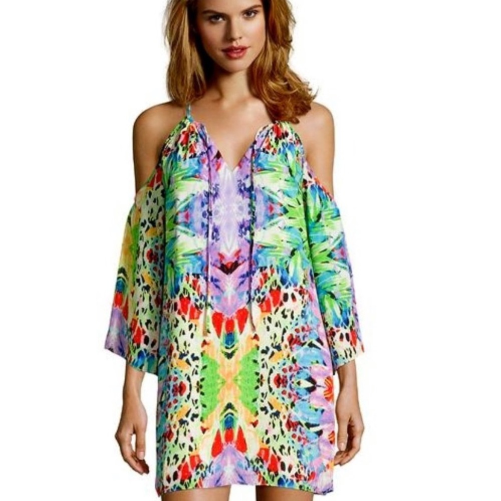 Alexia Admor Cold Shoulder Tropical Dress